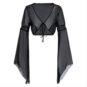 🖤 3/$45 NWT ROMWE Sheer Mesh Witchy Top